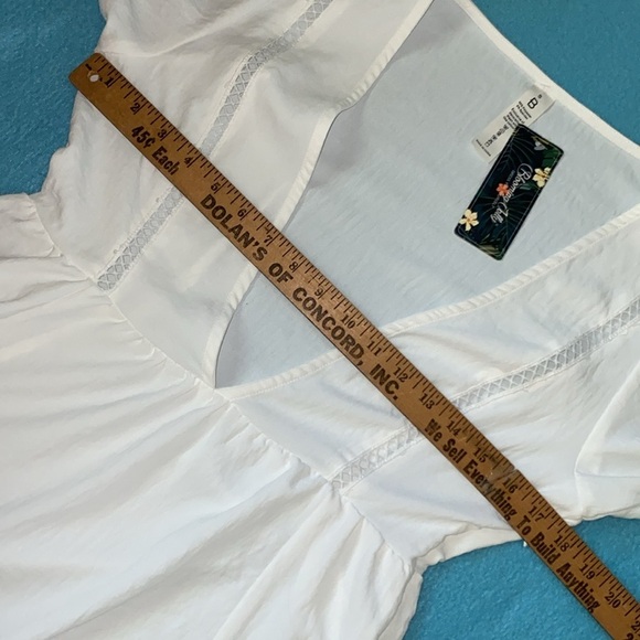 BLOOMING JELLY dress suit coverup lace inlaid deep V-neck bell sleeve NEW size S - Picture 9 of 12